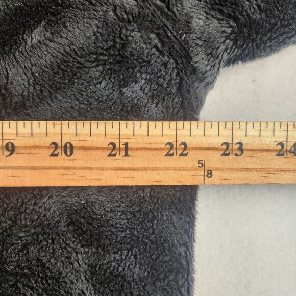 NILS Vintage Hooded Fleece Coat Women’s SZ M Black Long Button Front Lined EUC - Picture 16 of 16